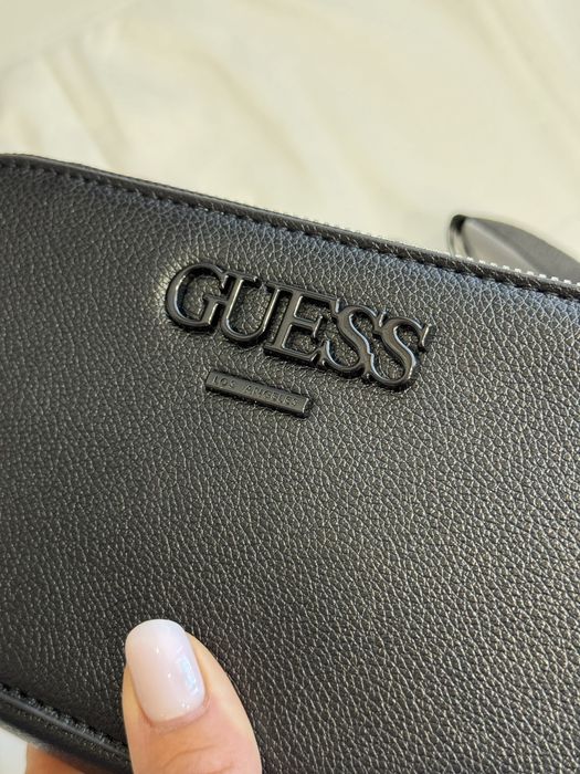 Сумочка крос-боді Guess (сумка гесс гес) чорна біла