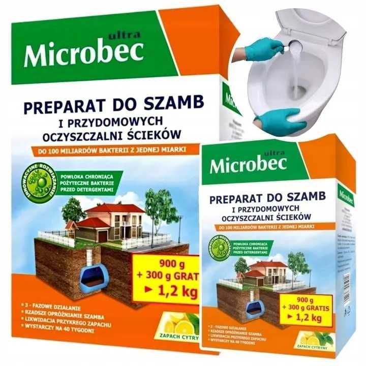 Microbec Ultra засіб для вигрібних ям і септиків, порошок Bros 1,2 кг