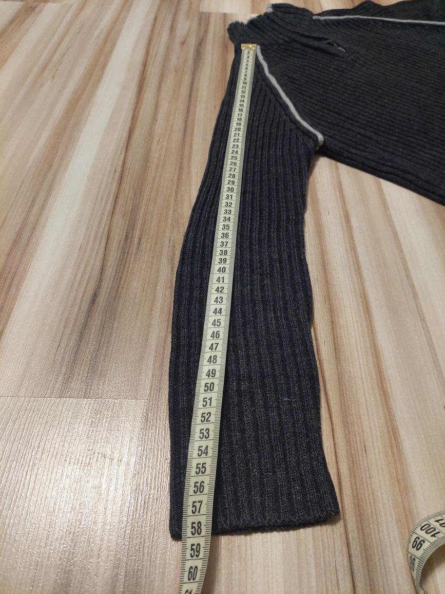 sweter bluza chłopięcy dziecięcy z zamkiem szary zima