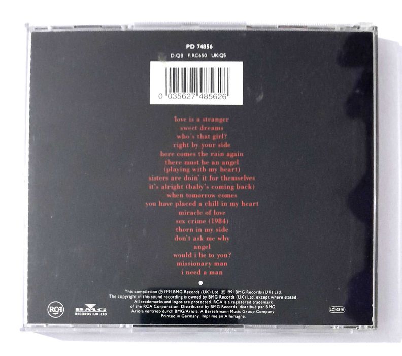 CDs Música usados: Asia / Bon Jovi / Eurythmics - Set 1