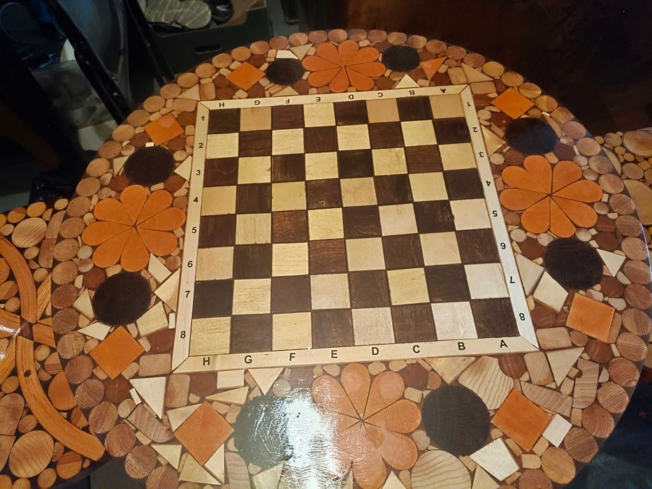 Stolik SZACHOWY + 2 Krzesła / Homemade!! Okazja