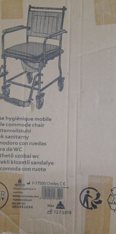 Wózek sanitarny z wc do 130 kg nowy,