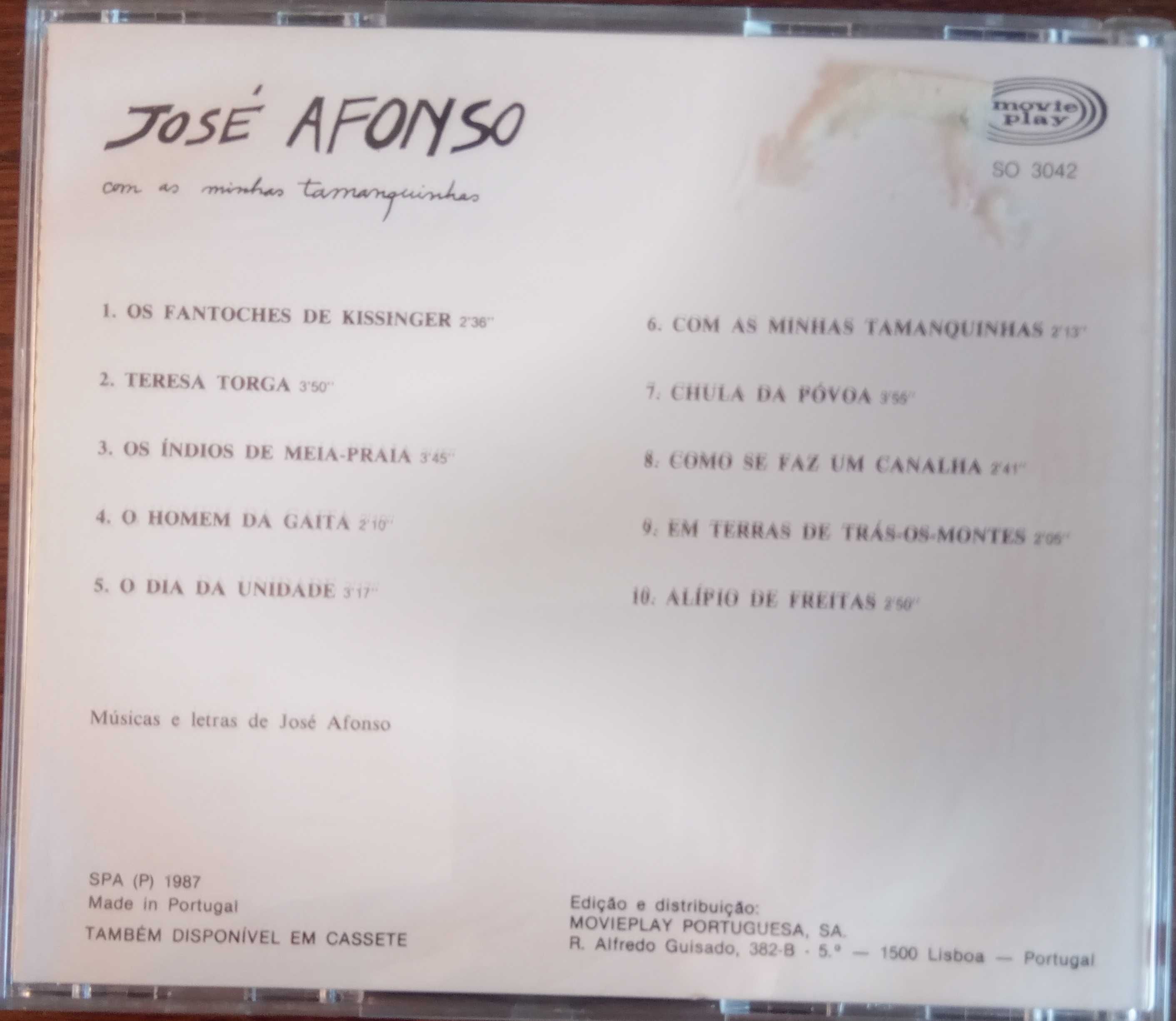 José Afonso	- - - - -		Com as Minhas Tamanquinhas	- - - - -	CD
