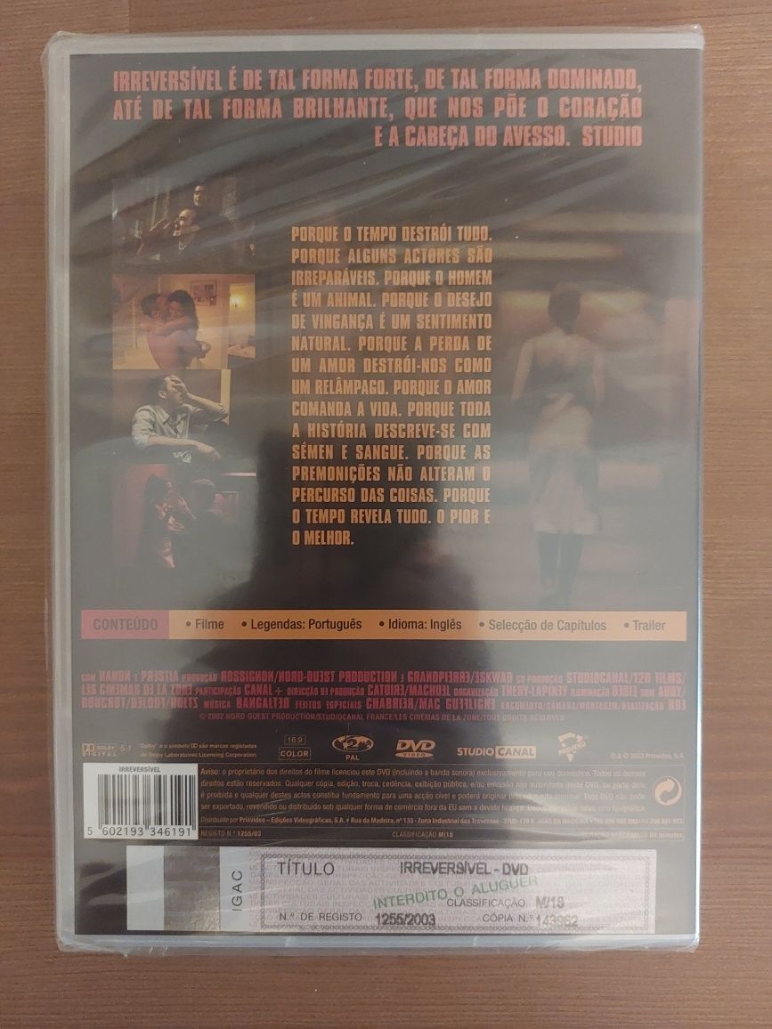 DVD NOVO e SELADO - " Irreversivel " (2002)