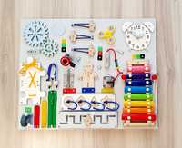 Tablica manipulacyjna sensoryczna Montessori Lego