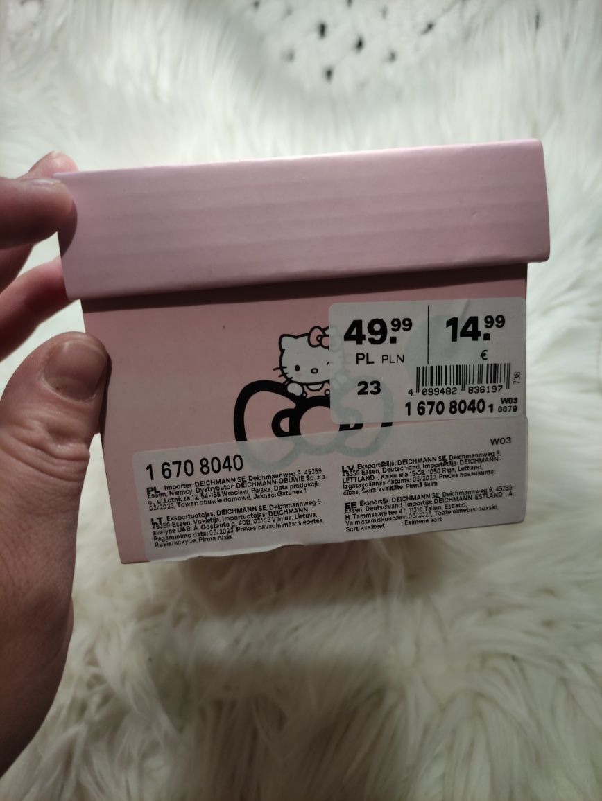 Kapcie Deichmann Hello Kity 23