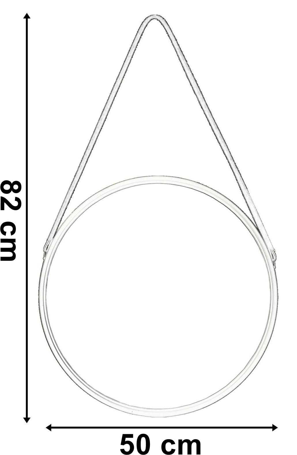 Okrągłe lustro wiszące loft Mirage 50 cm do łazienki ścienne
