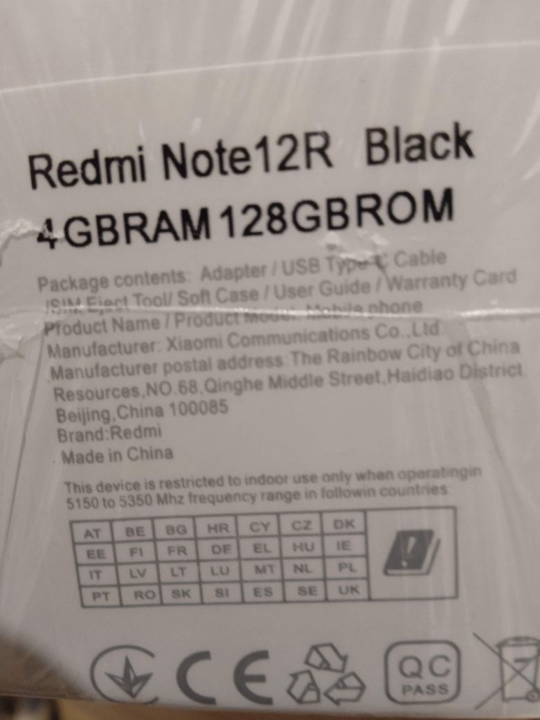 Xiaomi redmi 12 Note R 5G