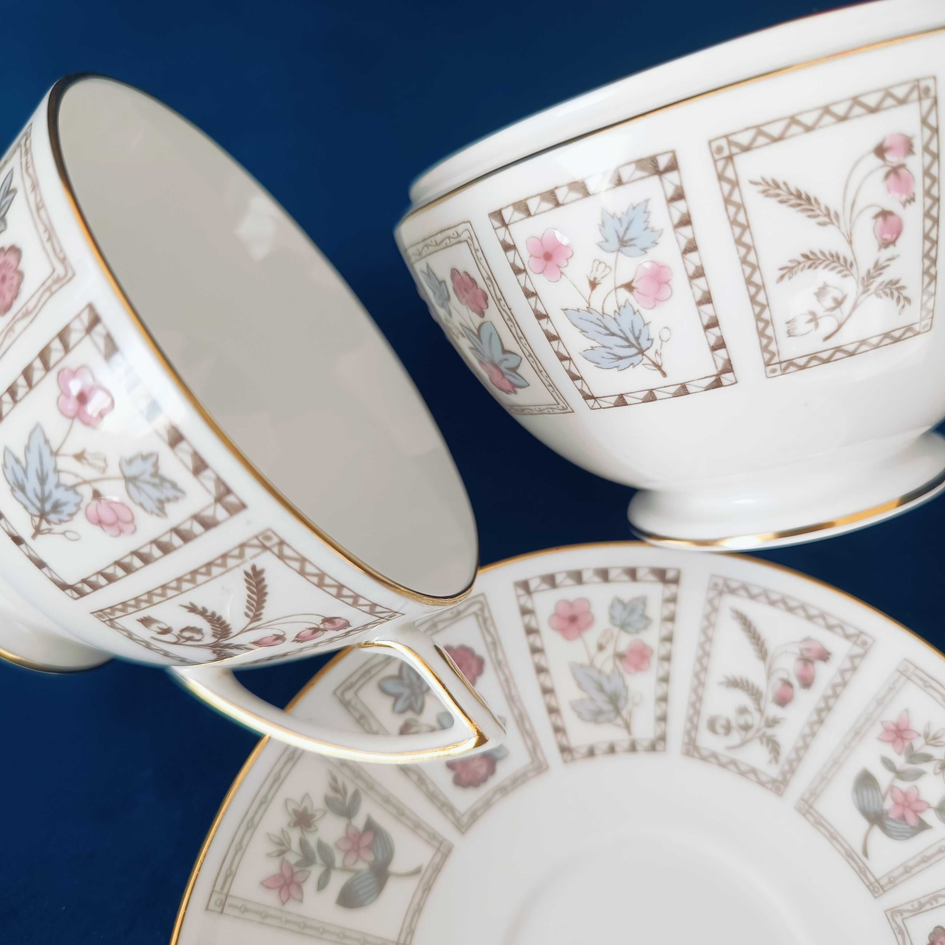 **KOMPLET filiżanka cukiernica porcelana Minton vs Doulton