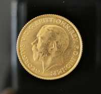 Meia libra de ouro Sovereign King George V de 1925
