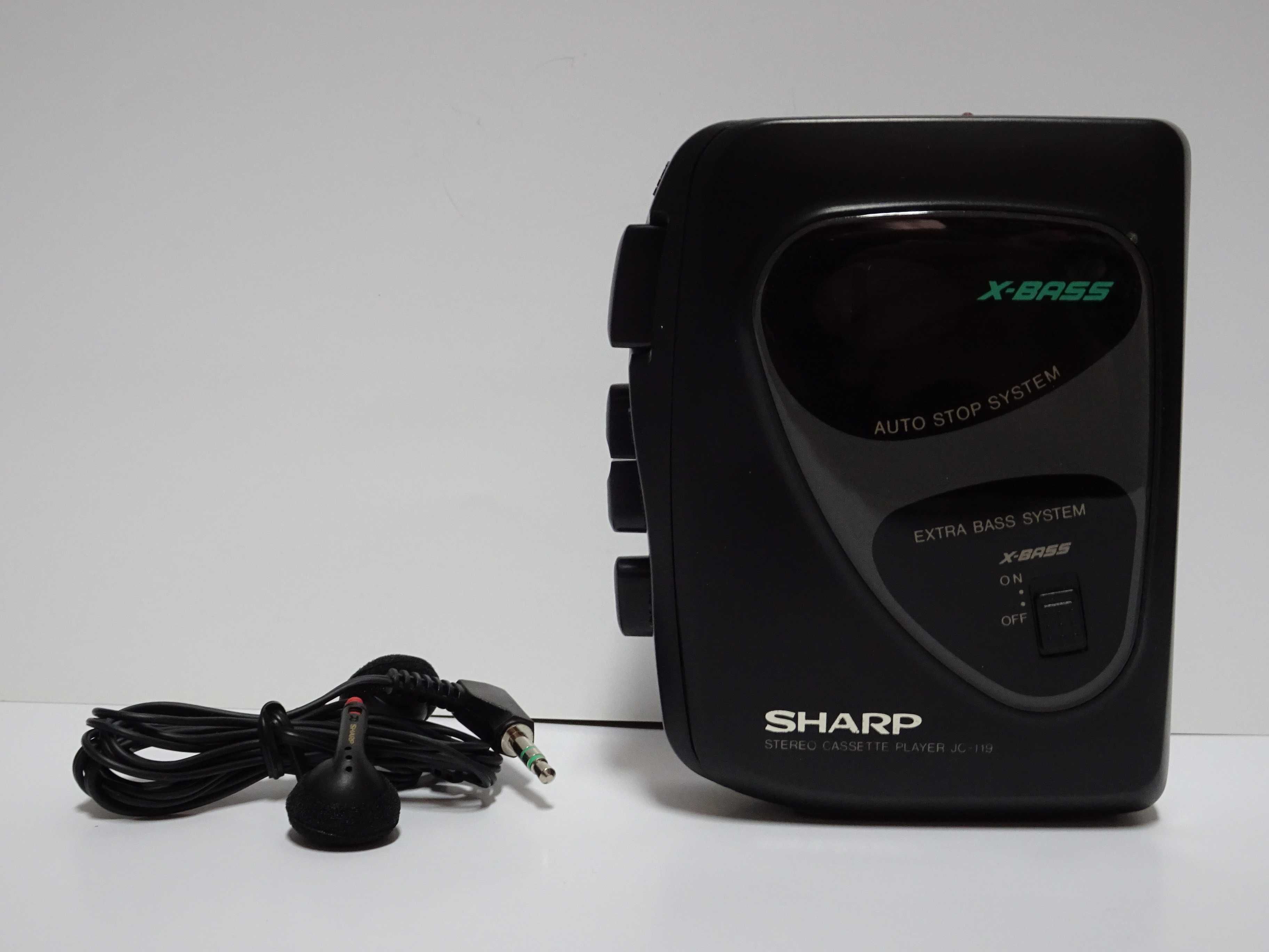 NOWY Walkman SHARP JC-119X(BK) ,Odtwarzacz Kasetowy - 1998r.- OKAZJA !