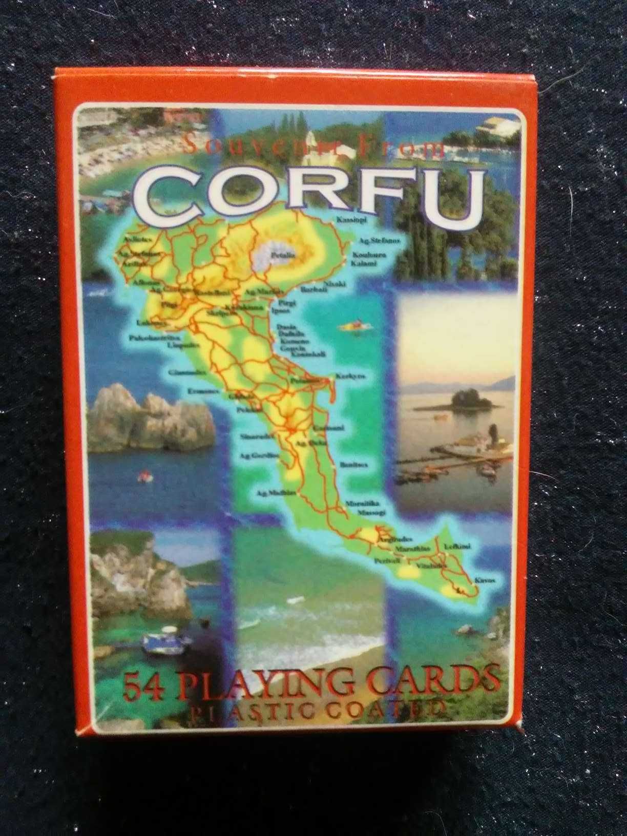 Przepiękne, nowe karty do gry z pejzażami z Greckiej wyspy KORFU.