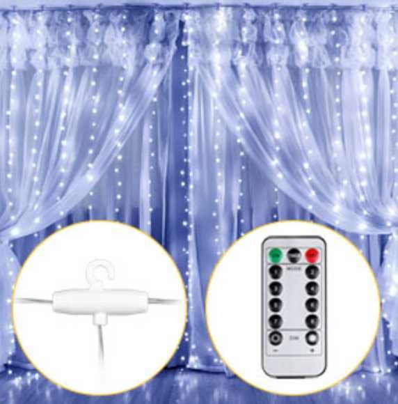 Cortina de LEDS de 3x3 metros! cor branca - novo