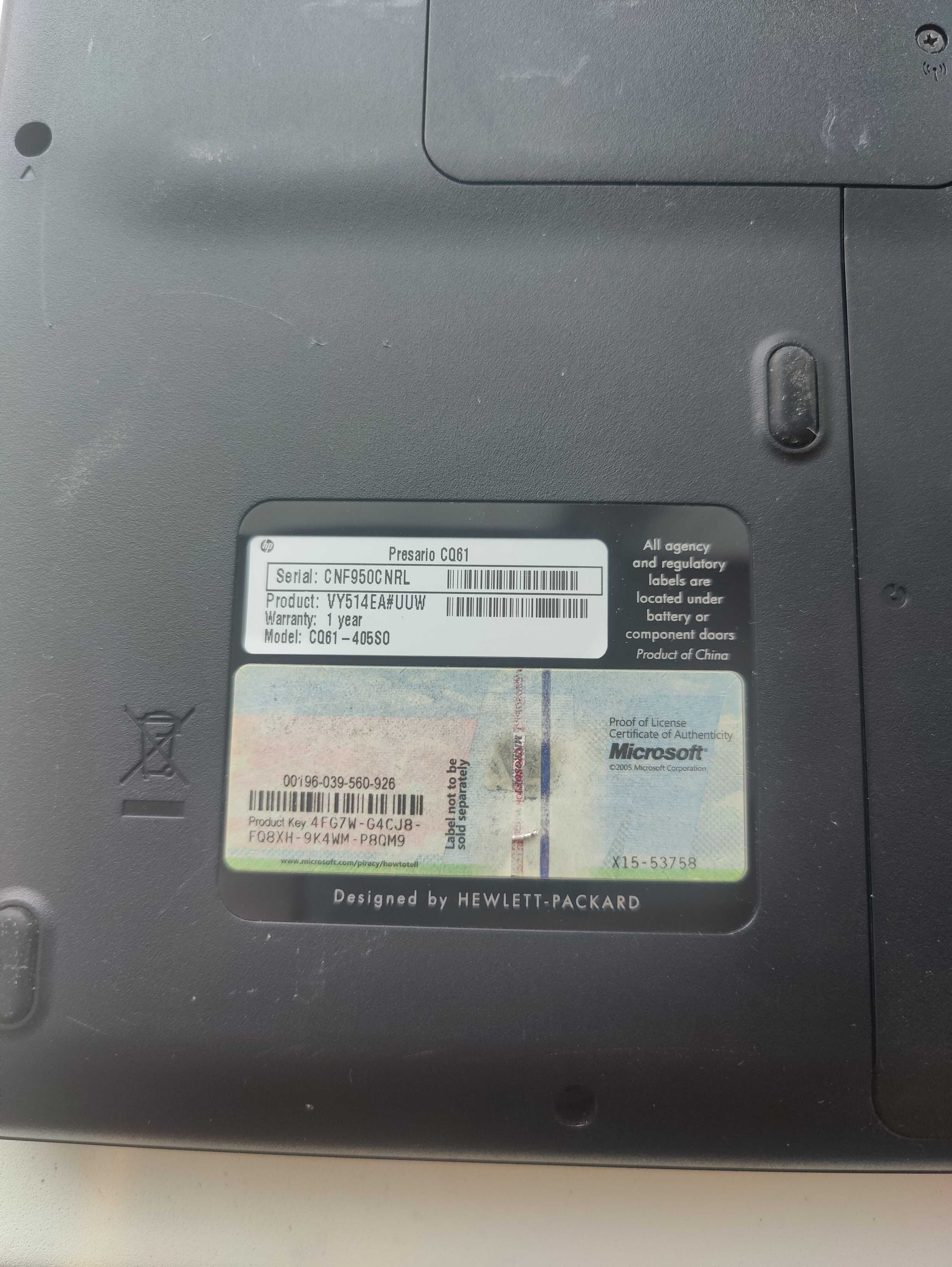 Compaq cq61 без зарядки