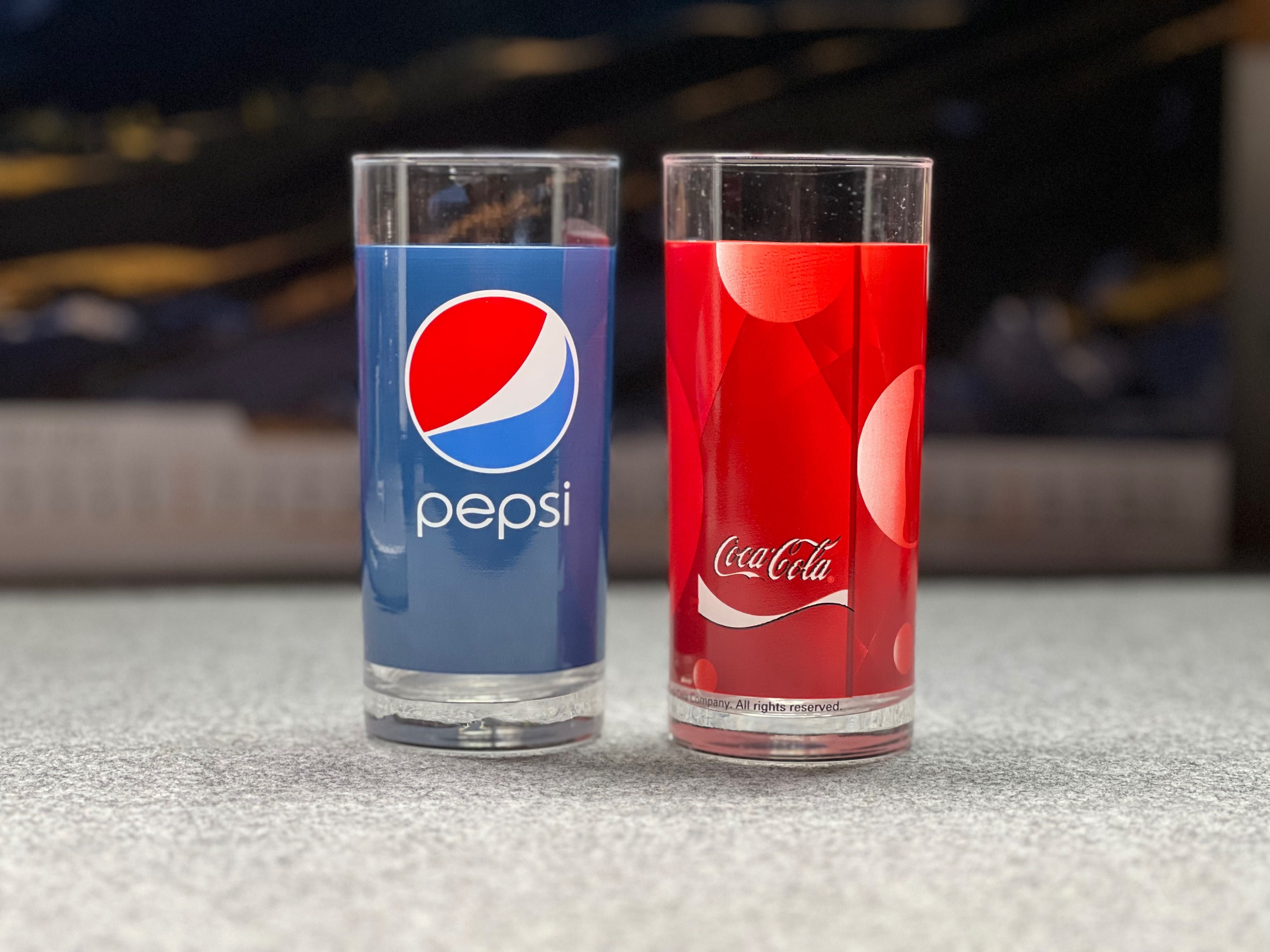 dwie szklanki 2x szklanka Pepsi & Coca-Cola Szczęsny