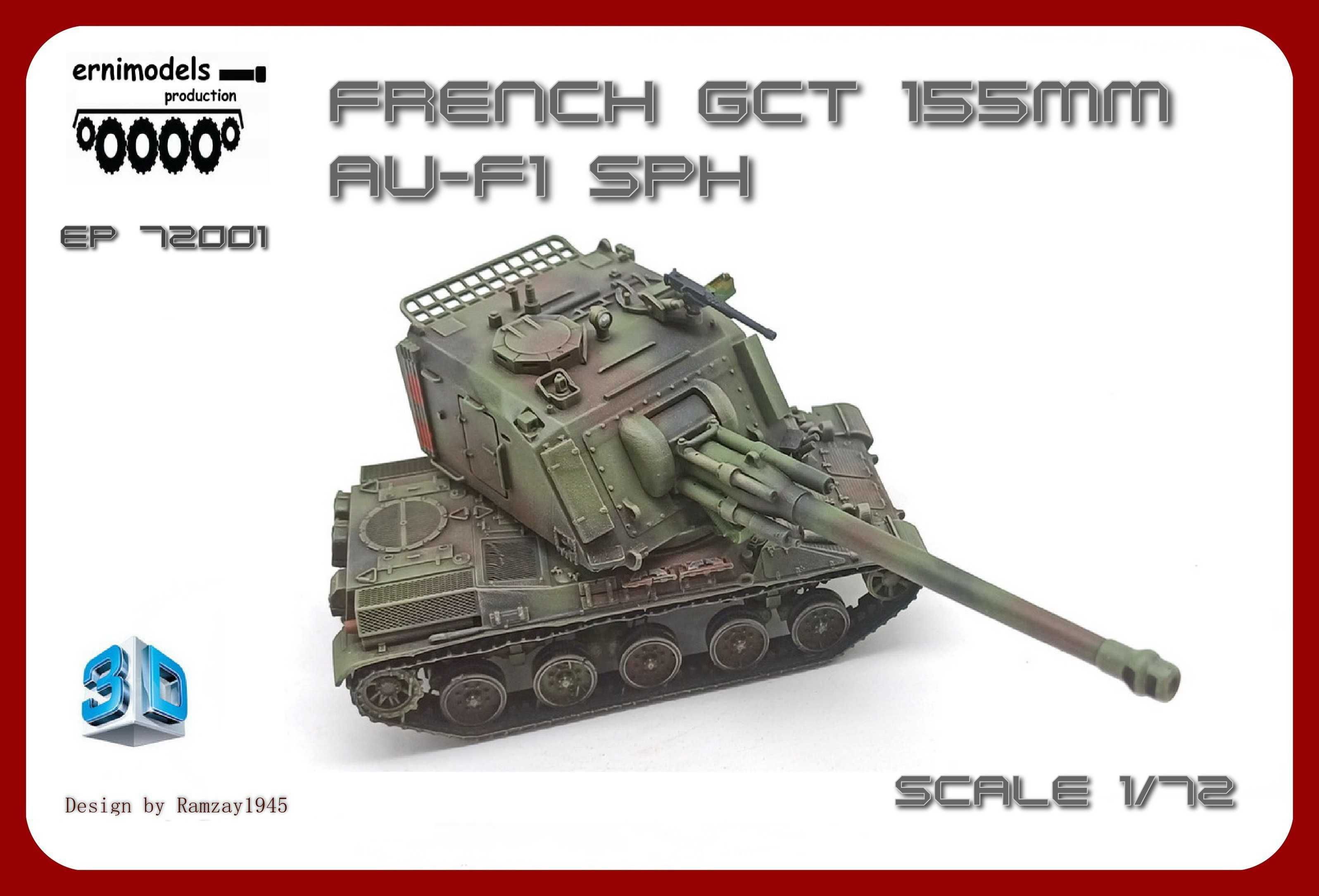 Model z druku 3D AuF1 Frech self-propelled artillery