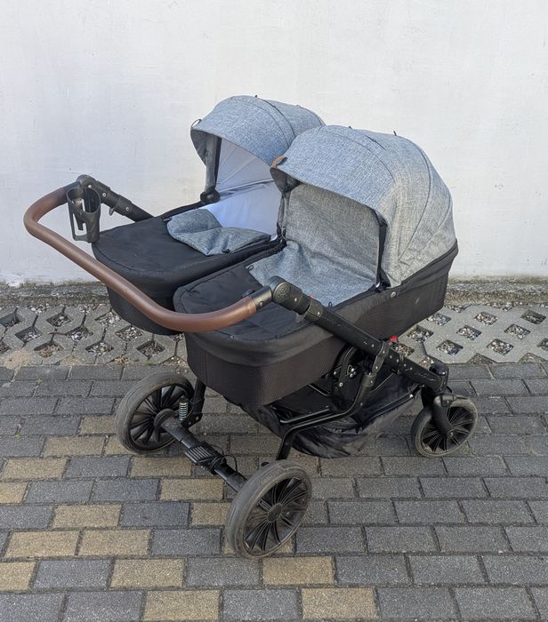 Wózek bliźniaczy Dorjan Quick Twin (2x Gondola + 2x Spacerówka) zestaw