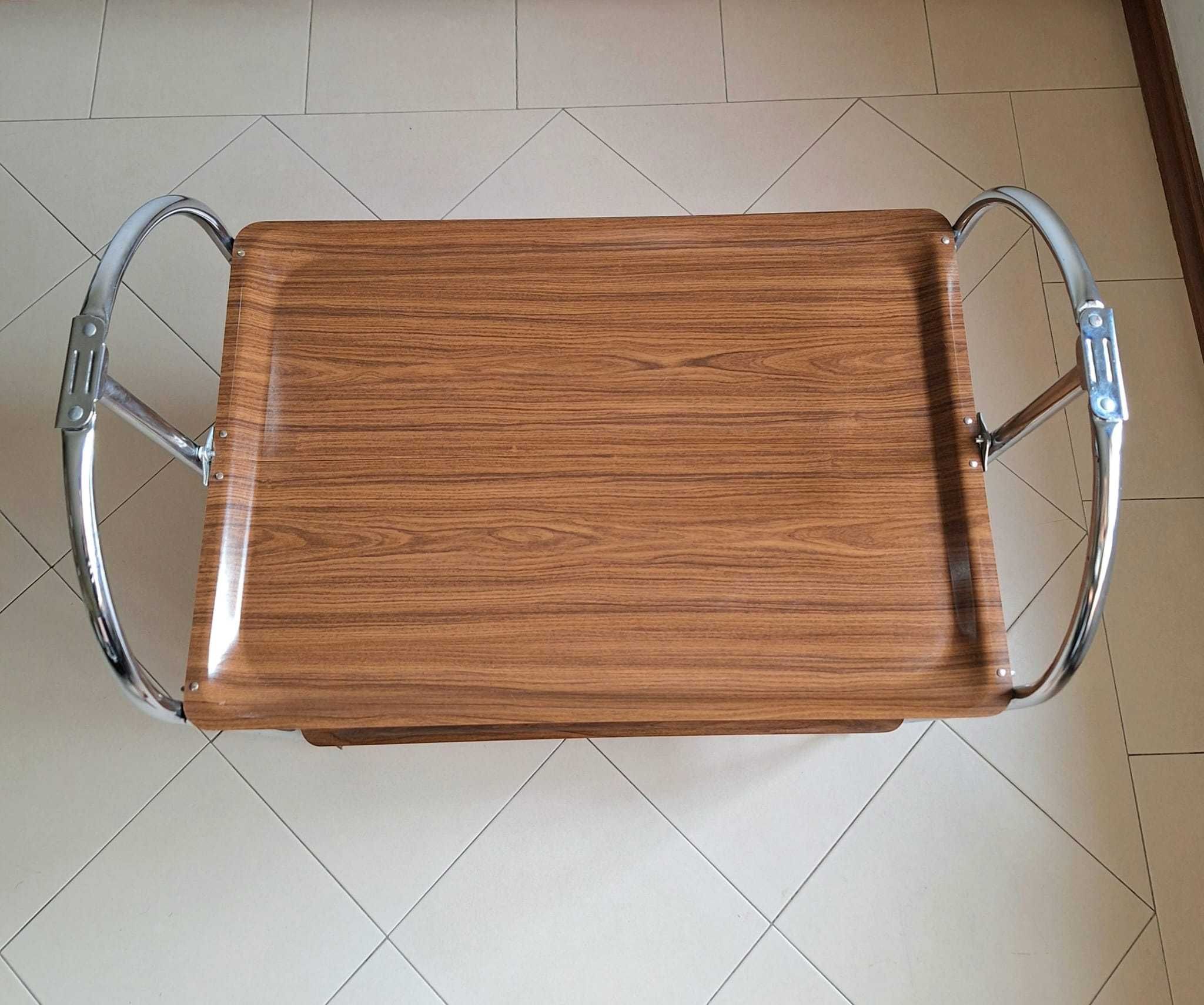 Carrinho de apoio / chá dobrável vintage 70s - Vintage folding trolley