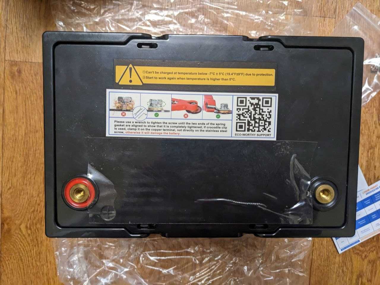 LiFePO4 аккумулятор Eco-Worthy ECO-LFP1210001 100 Ач 12.8В 1280Втч