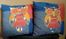 Almofadas patchwork Gato Preto