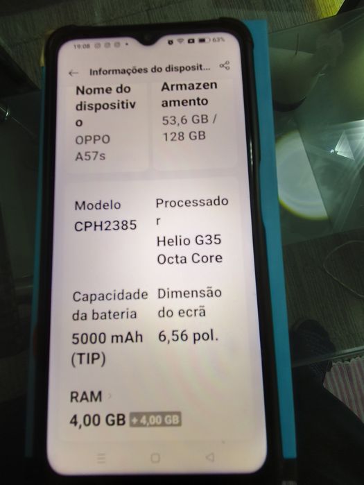 OPPO A 57 S ecrã 6,7