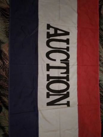 Flaga z napisem Auction