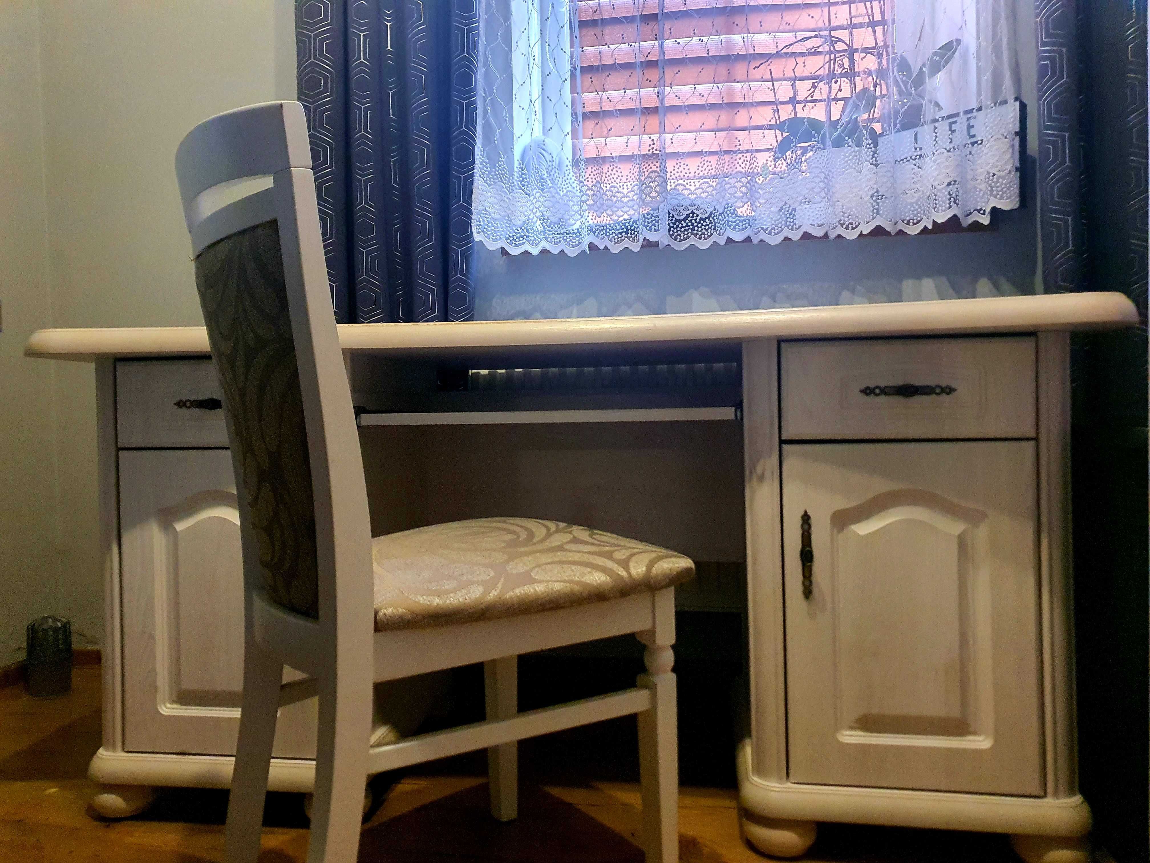 Komplet biurko i krzesło z kolekcji Natalia Black Red White