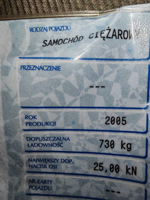 Mitsubishi Canter 55 zarejestrowany na 3,5 tony