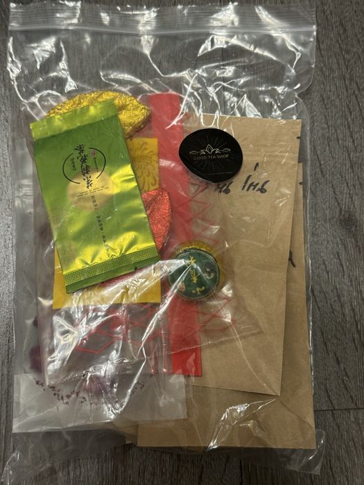Дегустаційний набір китайського чаю шу пуер улун дахунпао тегуанінь
