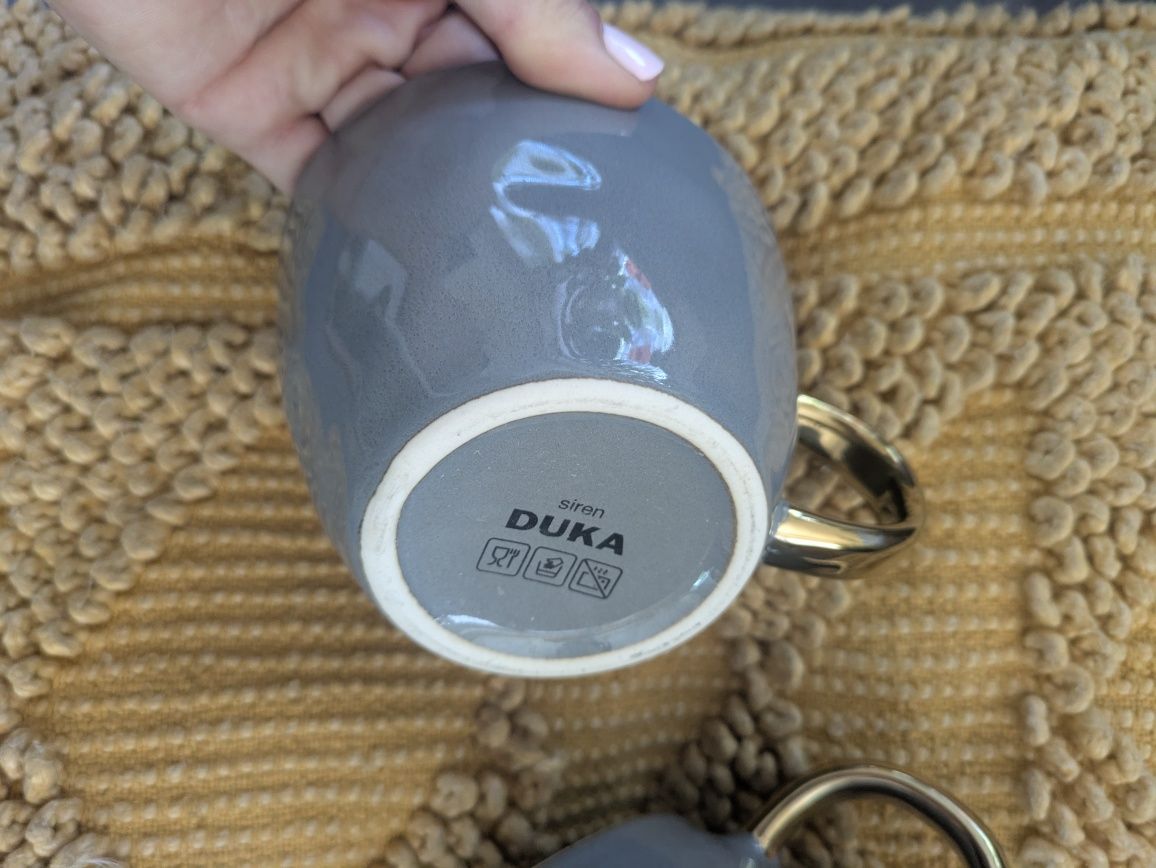 Dwa kubki kubek filiżanka Duka Siren ceramika