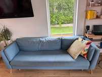 Zestaw wypoczynkowy - sofa i dwie pufy