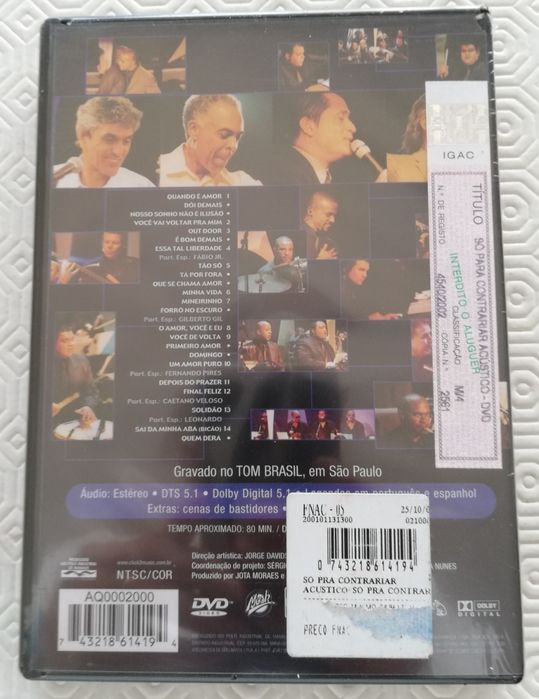 Dvd Novo e Selado " So para contrariar - Acustico"