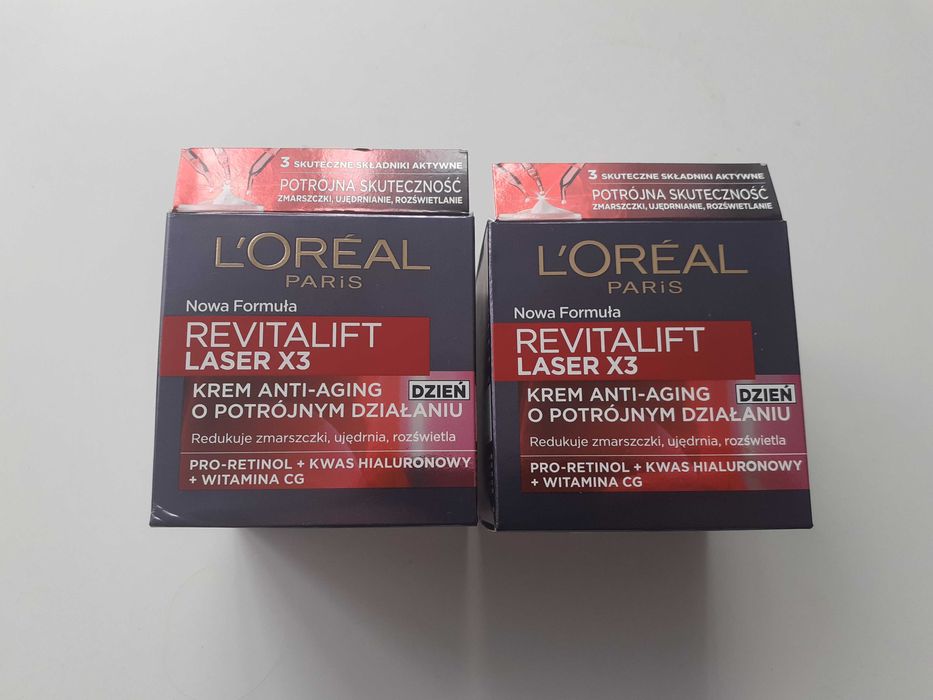 L'Oreal Revitalift Laser X3 krem przeciwstarzeniowy na dzień - 2szt.