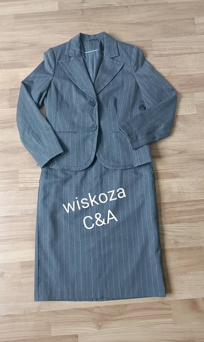 Garsonka komplet garnitur zestaw marynarka spódnica do pracy 42 XL