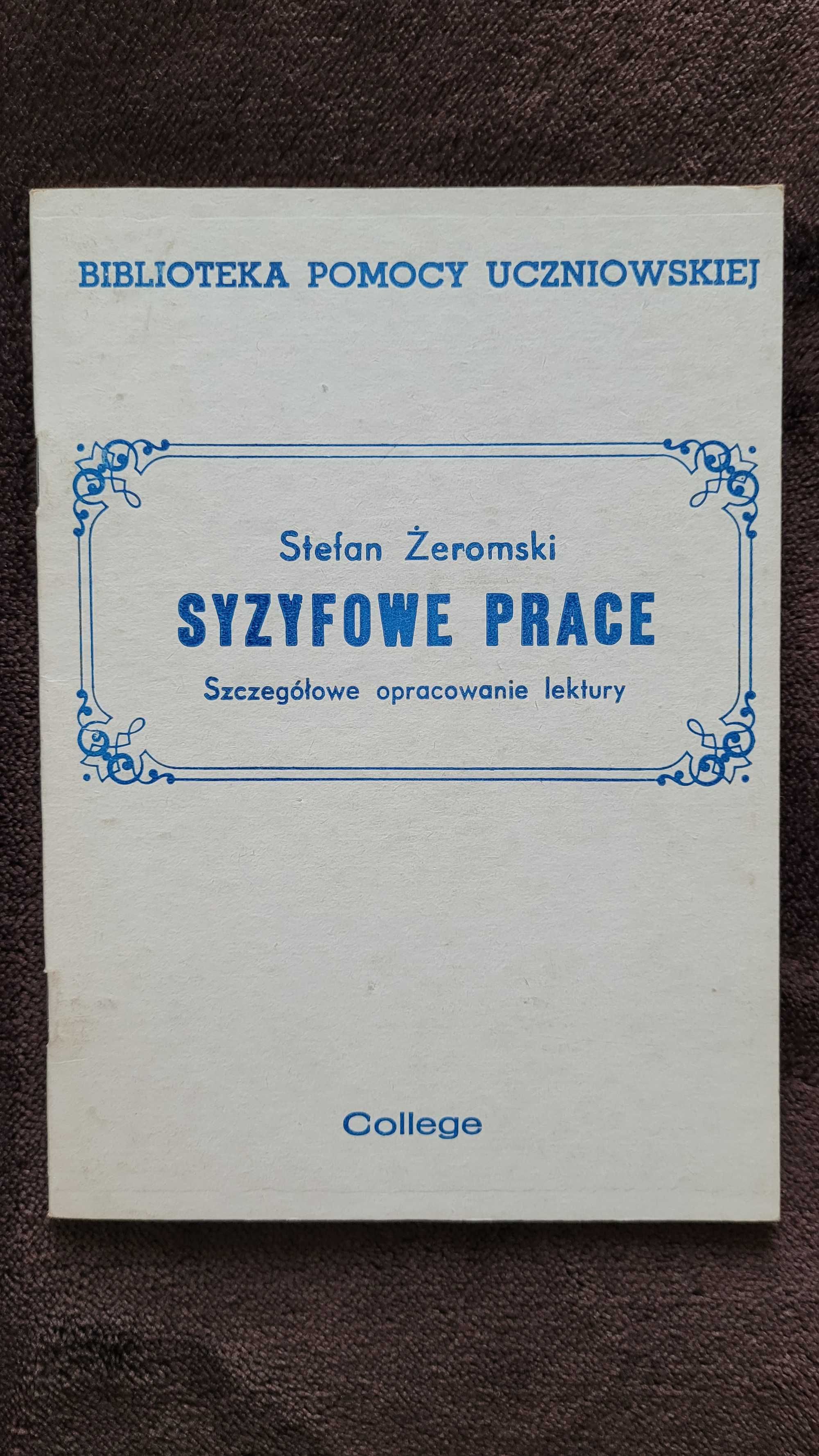 Opracowanie - "Krzyżacy", "Pan Tadeusz", "Syzyfowe prace"