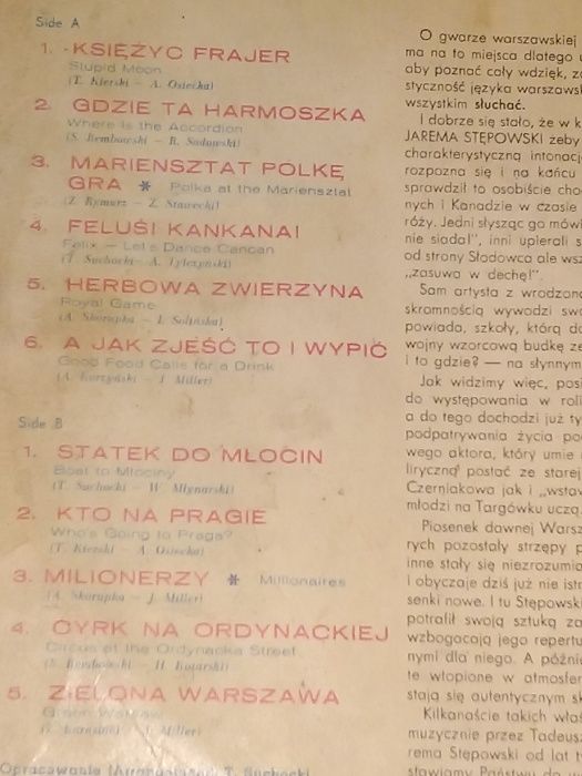 Płyta winylowa Jarema Stępowski - Księżyc Frajer... 1968