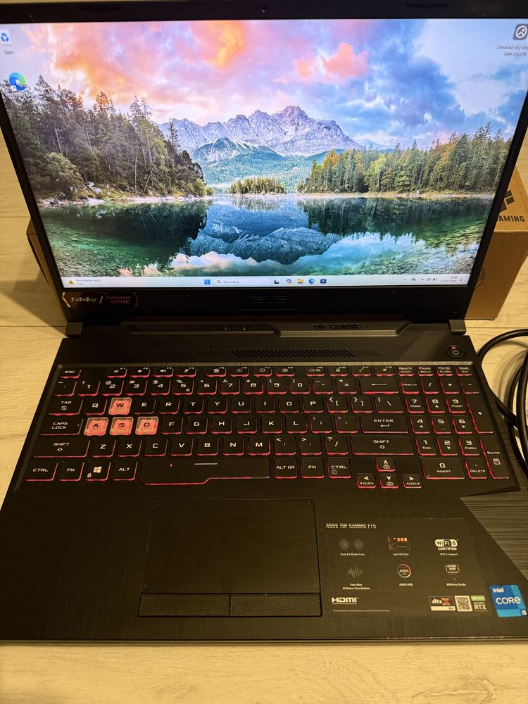 ASUS TUF F15 • i5‑11400H • RTX 3050 Ti • 16 GB • 512 GB SSD • 144 Hz