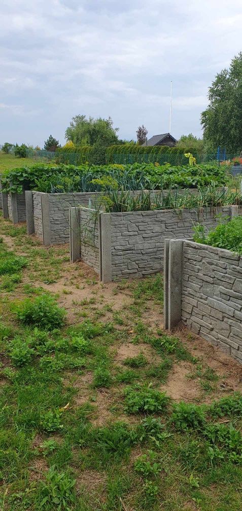 Ogrodzenie betonowe, panelowe 3 D