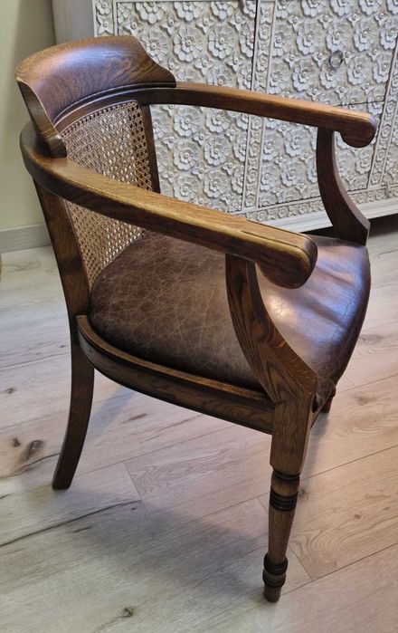 Fotel krzesło rafia vintage