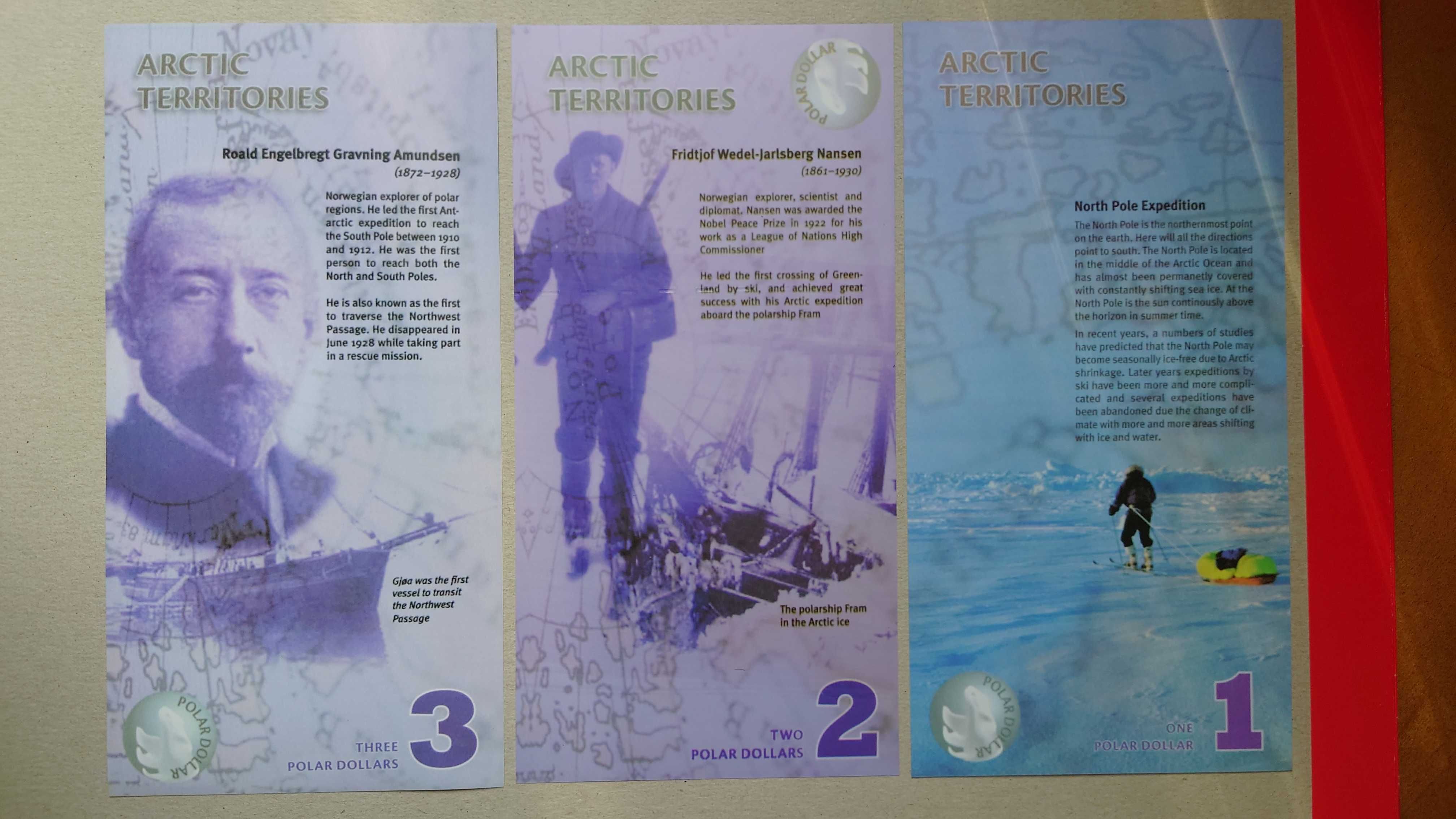 Arctic Territories - zestaw banknotów UNC