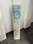Drewniany zegar, rzemieślnicza praca 142 cm