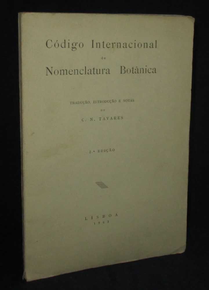 Livro Código Internacional de Nomenclatura Botânica C. N. Tavares