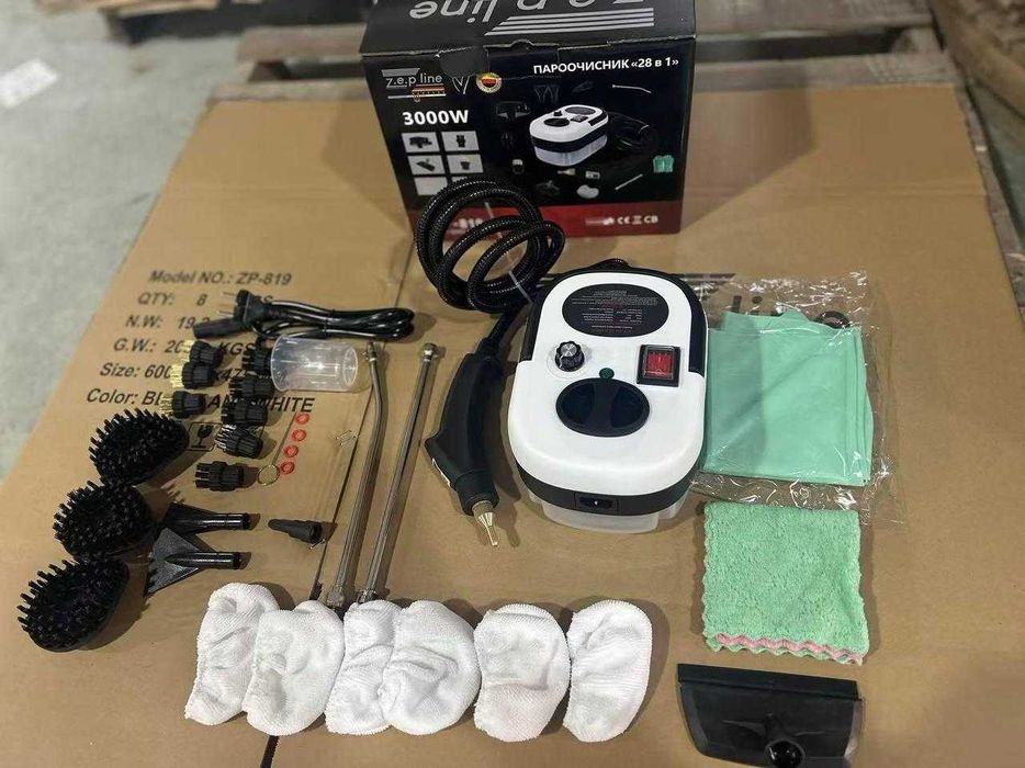АКЦИЯ! Пароочиститель 28в1 для дома Zepline ZP-819 3000Вт на 1500мл