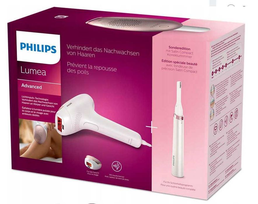 Depilator Laserowy BRI921 IPL Philips Lumea Seria 7000 + Trymer, nowy!