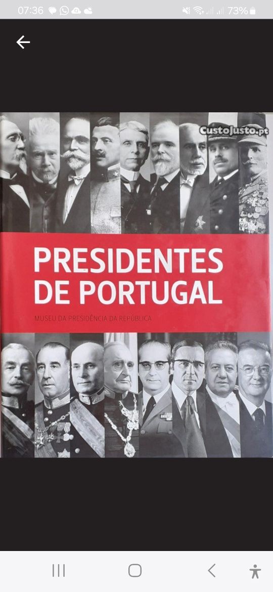 Presidentes de Portugal Excelente Livro Bom estado