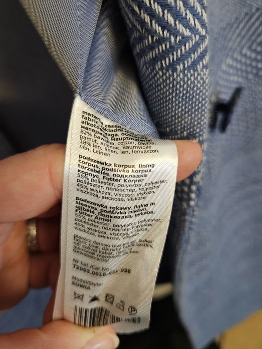 Płaszczyk rozmiar S Tatuum niebieski bawełna