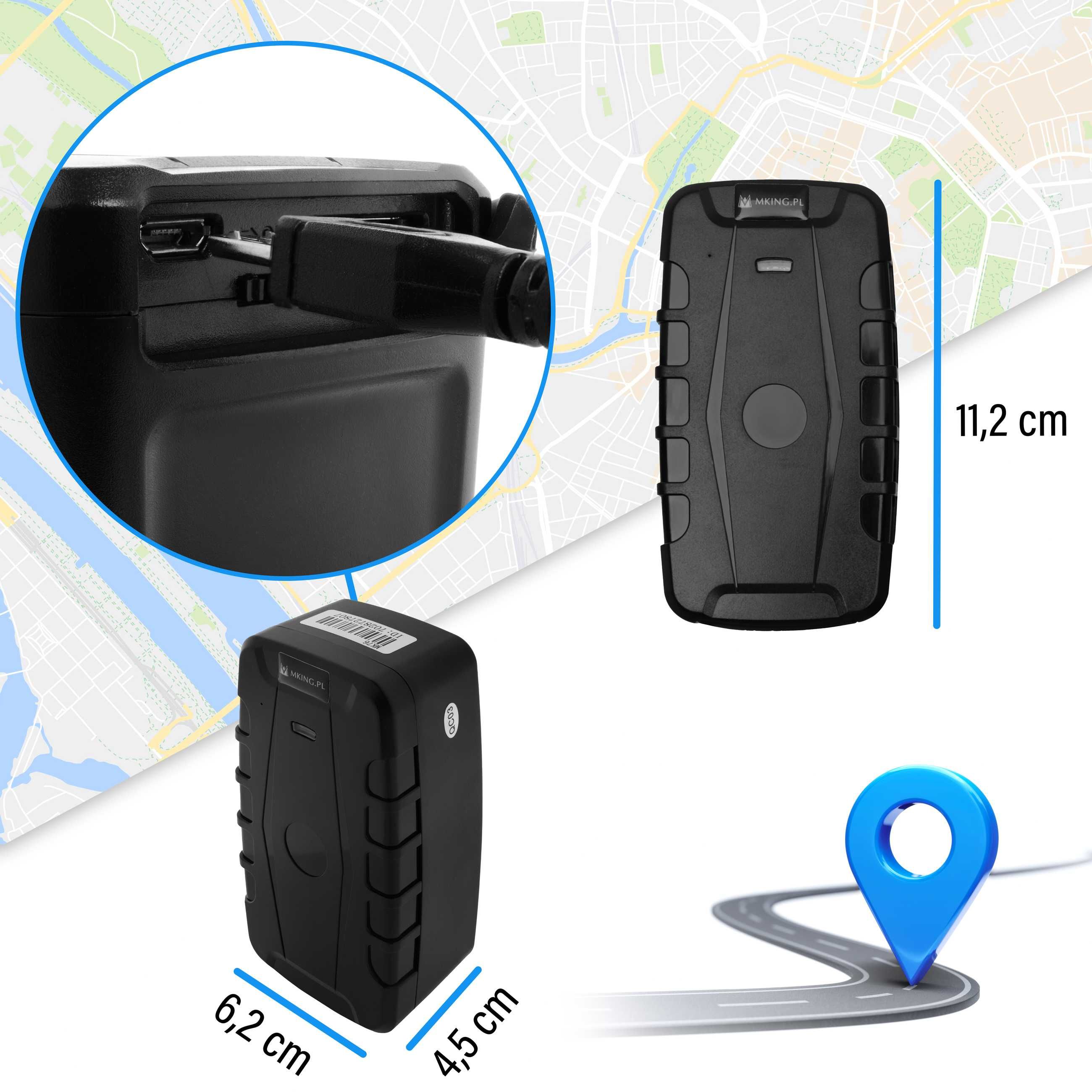 Lokalizator tracker GPS ALARM PODSŁUCH 240 dni magnes 20000mAh MK76