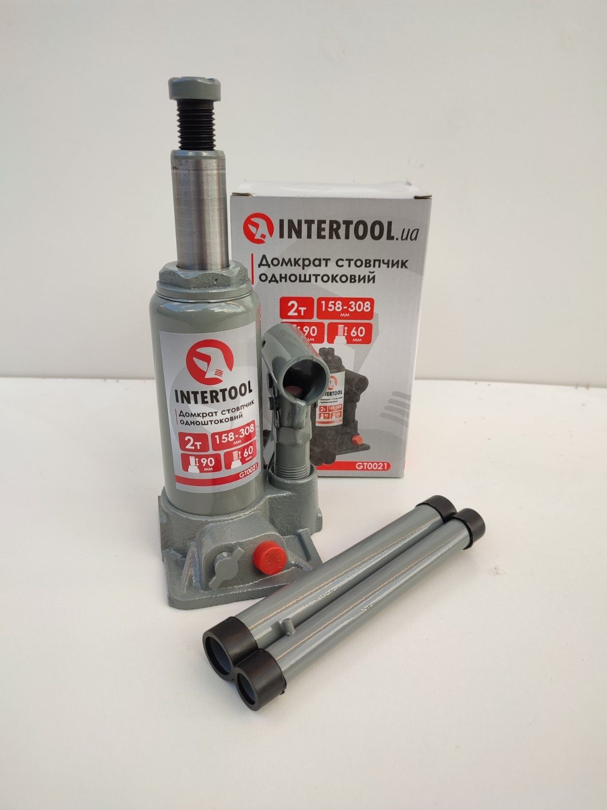 Домкрат столбик одноштоковый  2т 3т 5 т INTERTOOL