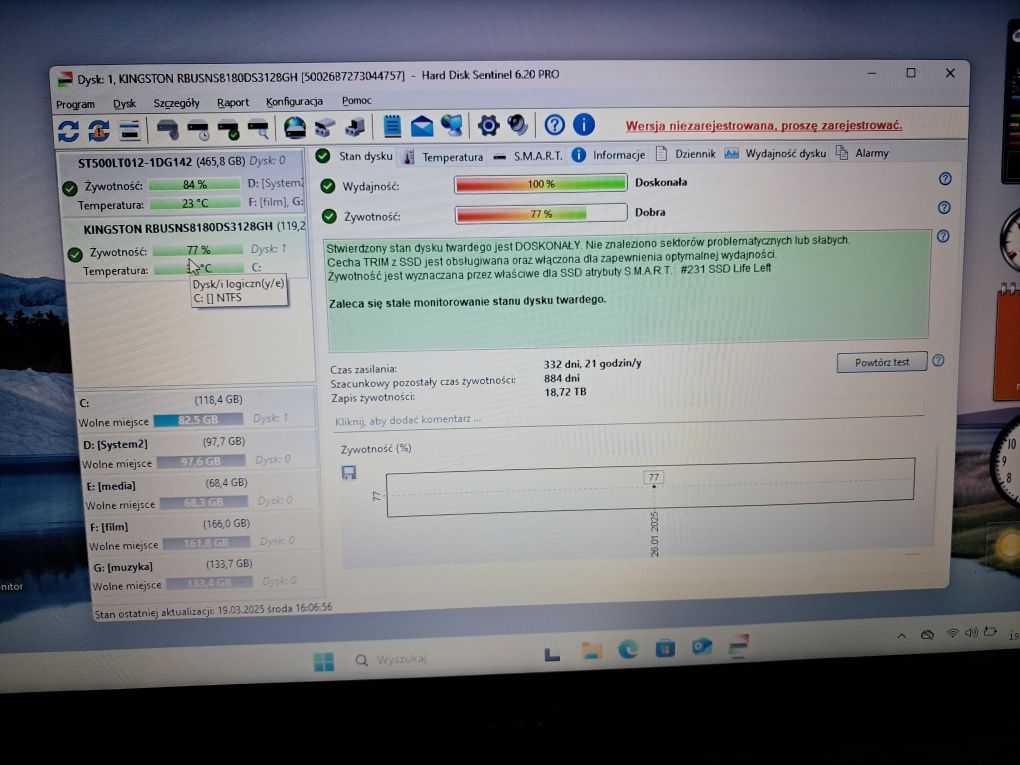 Acer Aspire 3 A315-51 intel i5 ram 8gb SSD-HDD BAT2,5godz zasilacz