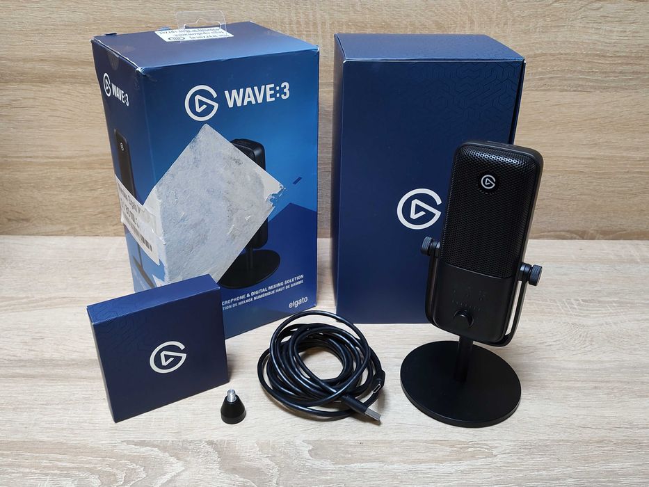 Mikrofon elgato wave 3 usb do nagrywania podcastów i streamingu